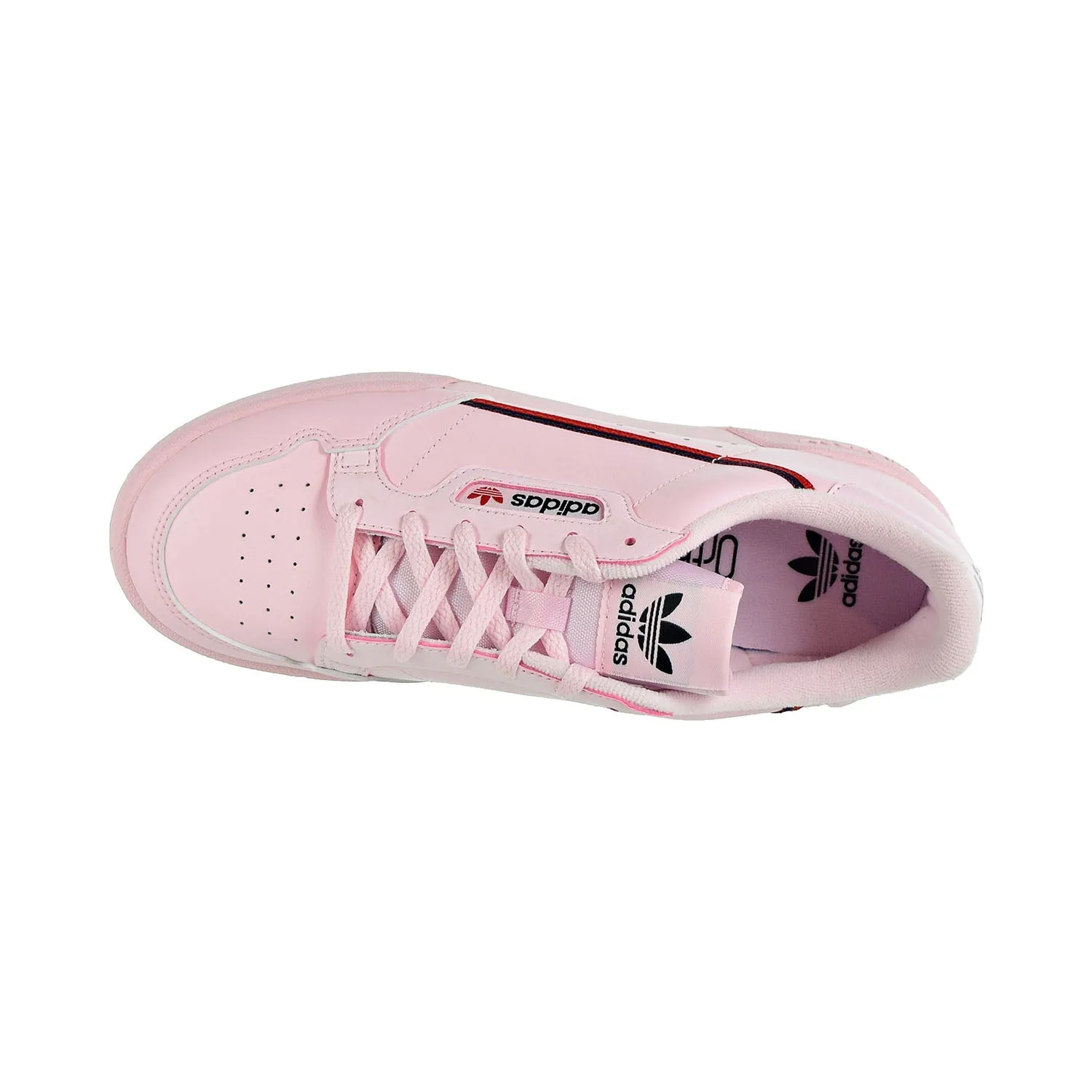 Adidas Continental 80 Big Kids Shoes Clear Pink/Scarlet/Collegiate Navy