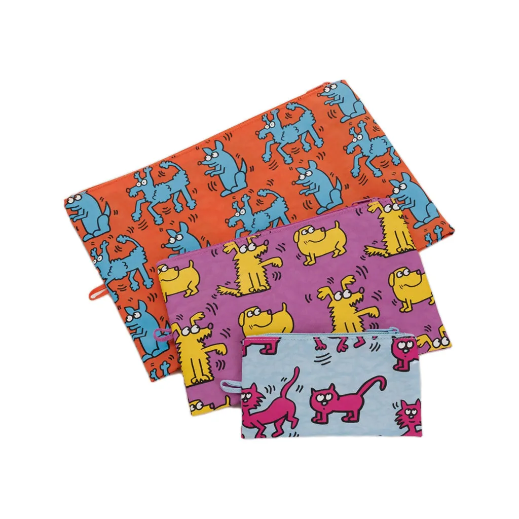 Baggu Go Pouch Set, Keith Haring Pets