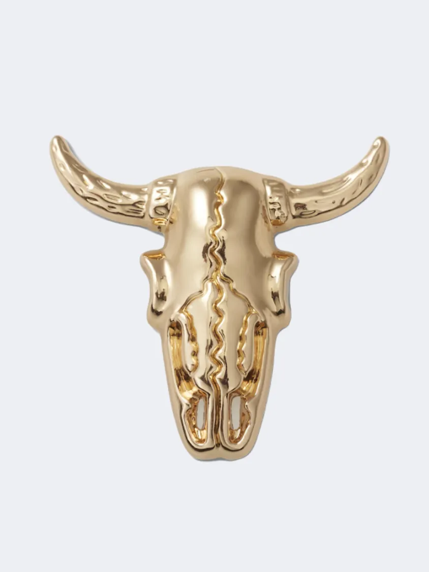 Crocs Cow Skull Unisex Lifestyle Pins Gold