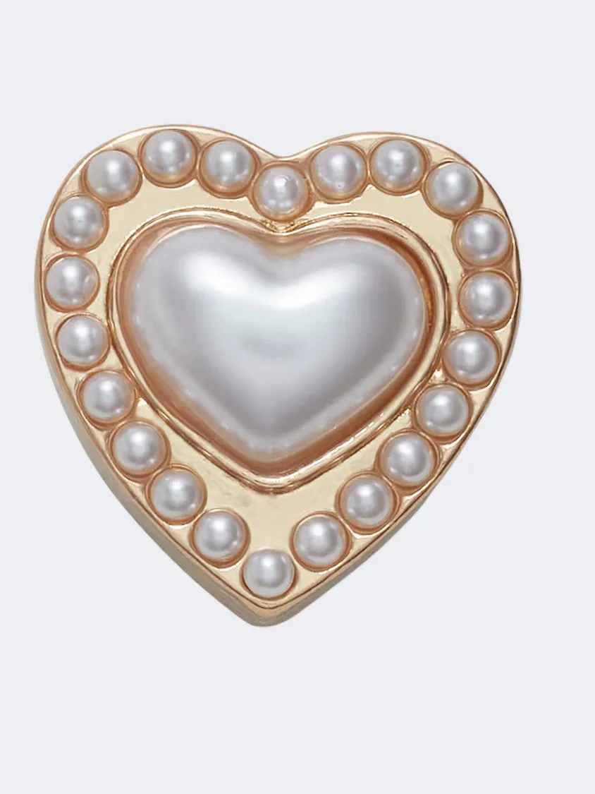 Crocs Pearl Heart Unisex Lifestyle Pins Gold