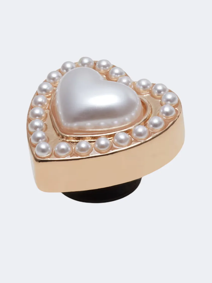 Crocs Pearl Heart Unisex Lifestyle Pins Gold