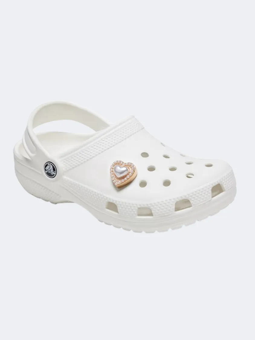 Crocs Pearl Heart Unisex Lifestyle Pins Gold