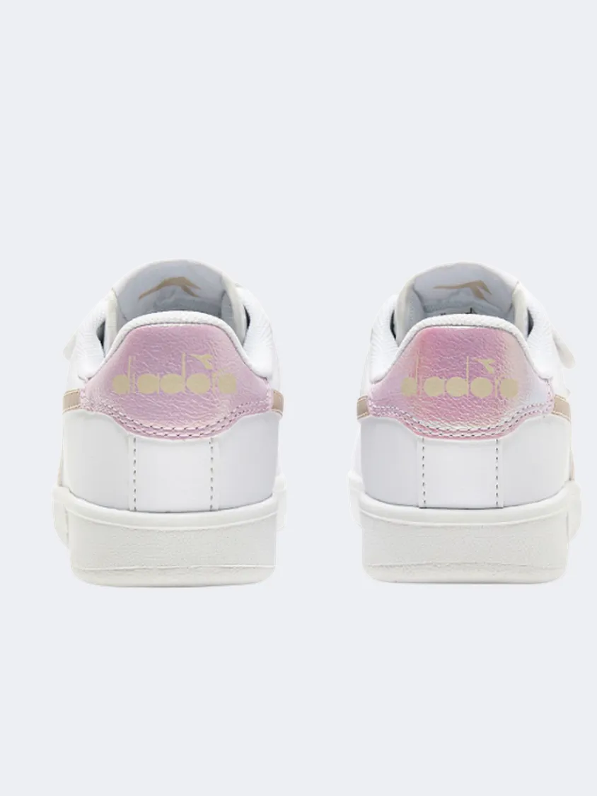 Diadora Game P Ps-Girls Lifestyle Shoes White/Sand Beige