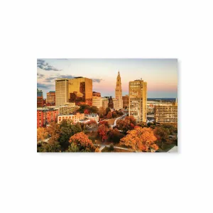 Fall In Downtown Hartford Postcard