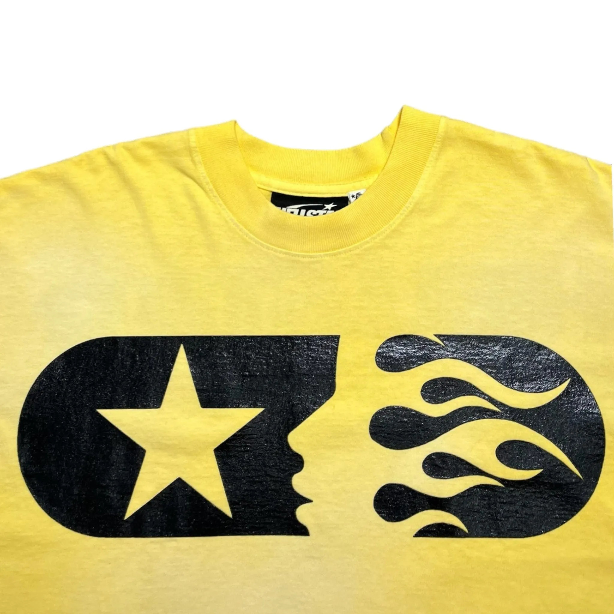 Hellstar Studios Marathon Short Sleeve Tee Shirt Black Yellow