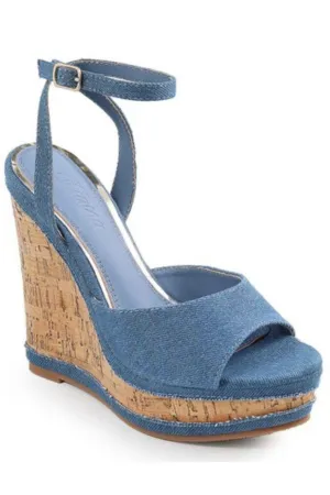 High Class Lifestyle Wedges (Denim)