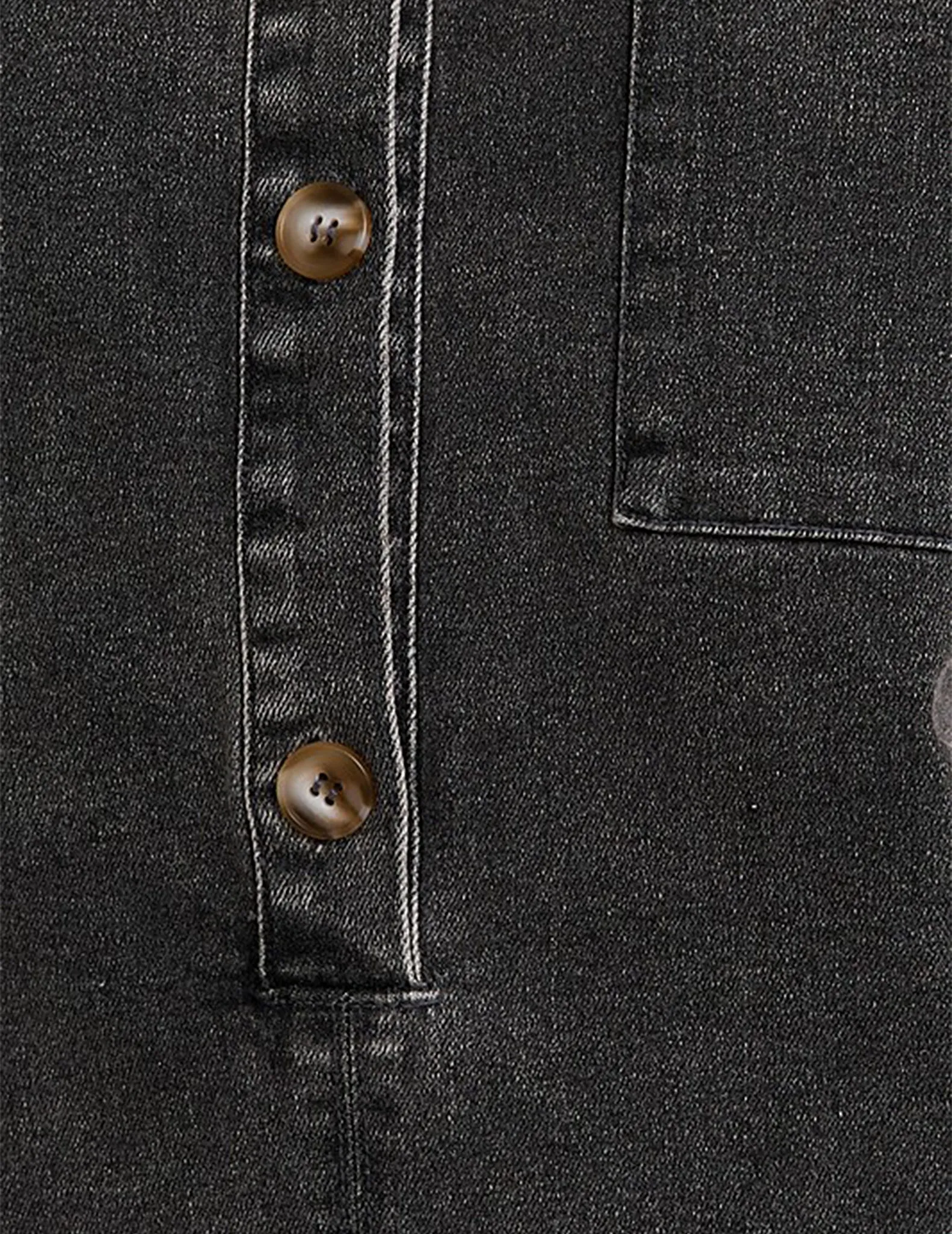 Katerina Washed Black Denim Romper