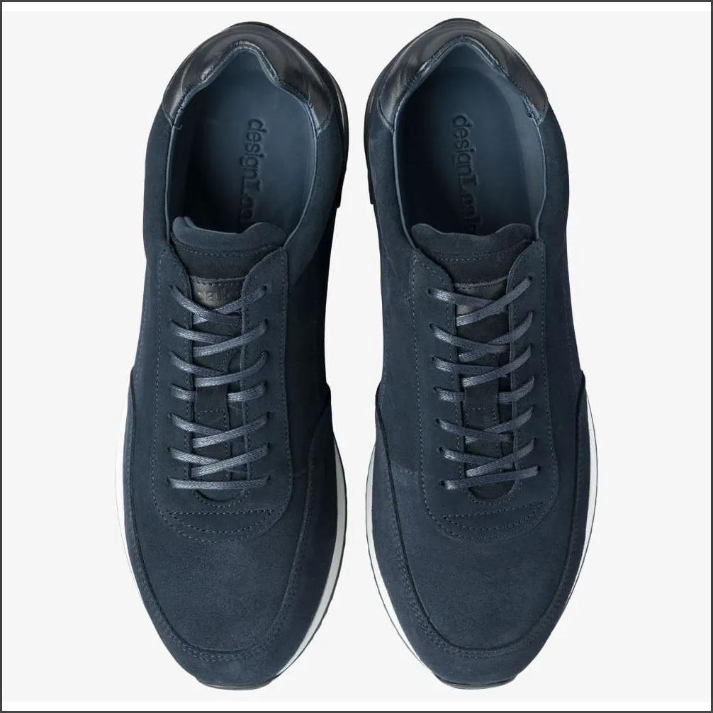 Loake Bannister Navy Suede Trainer@