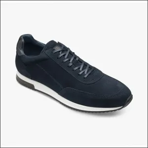 Loake Bannister Navy Suede Trainer@