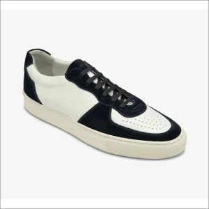 Loake Rush White and Navy Suede Trainer@