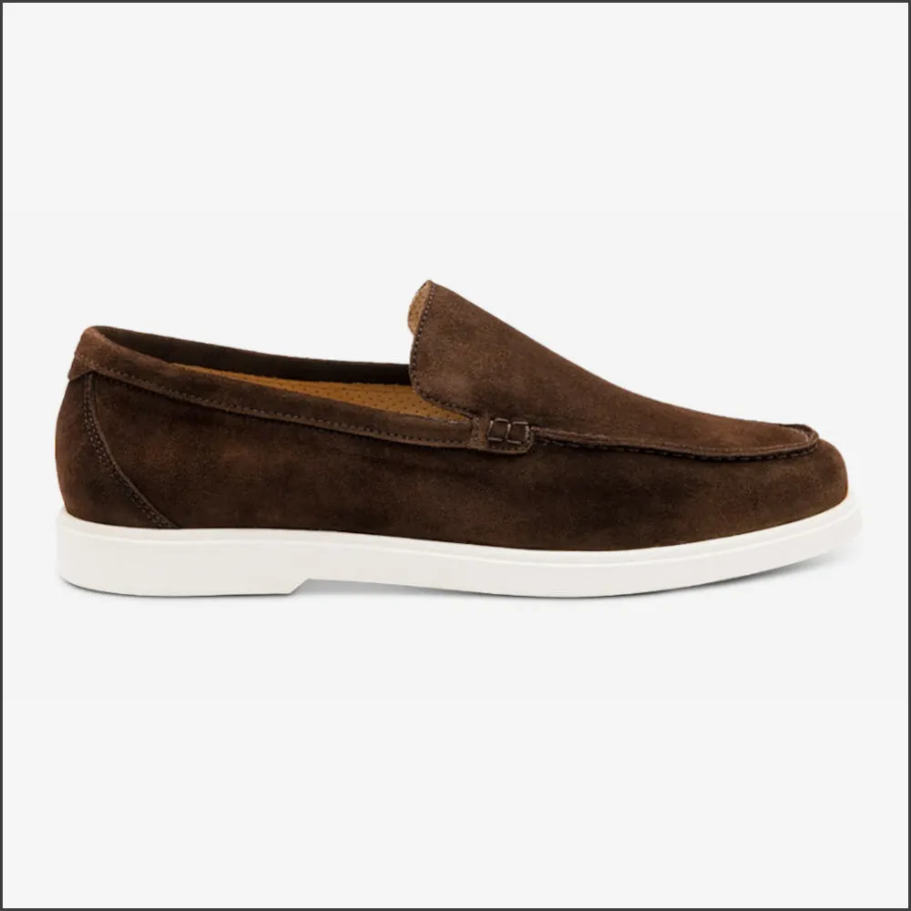 Loake Tuscany Chocolate Brown Suede Loafer@