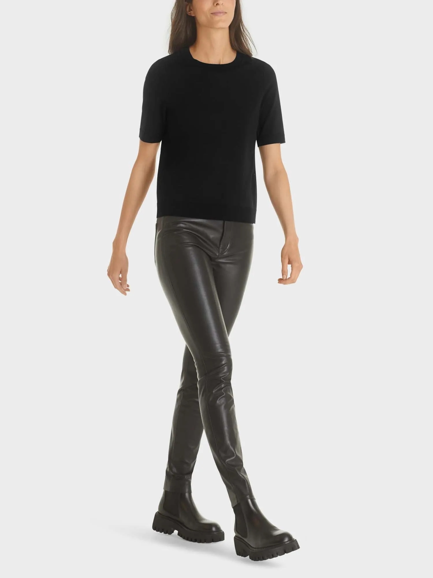 Marc Cain Additions "Rethink Together" Short Sleeve Sweater
