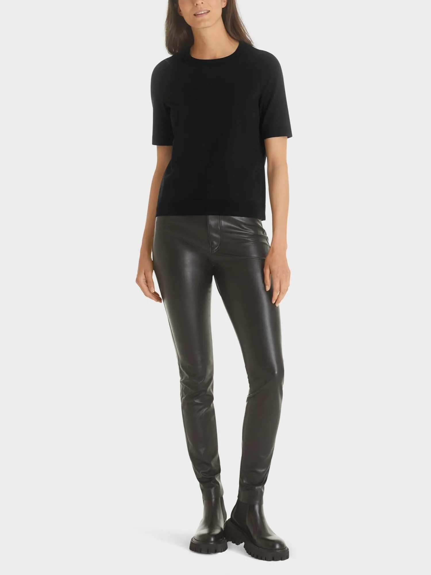 Marc Cain Additions "Rethink Together" Short Sleeve Sweater