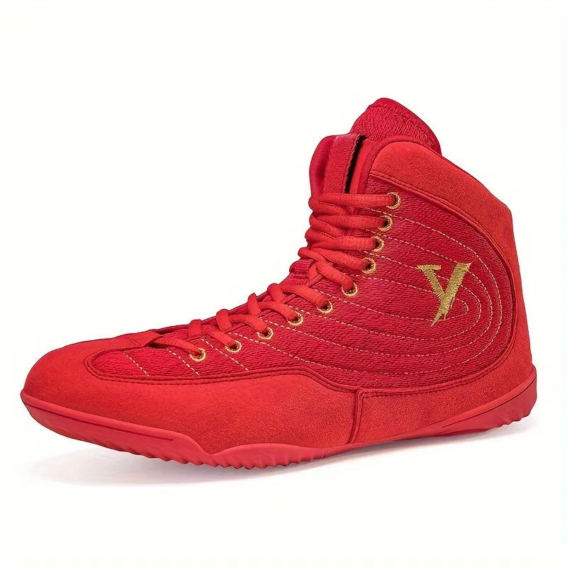 Mens High Top Boxing Shoes | Lightweight Non Slip Boots For Fighter