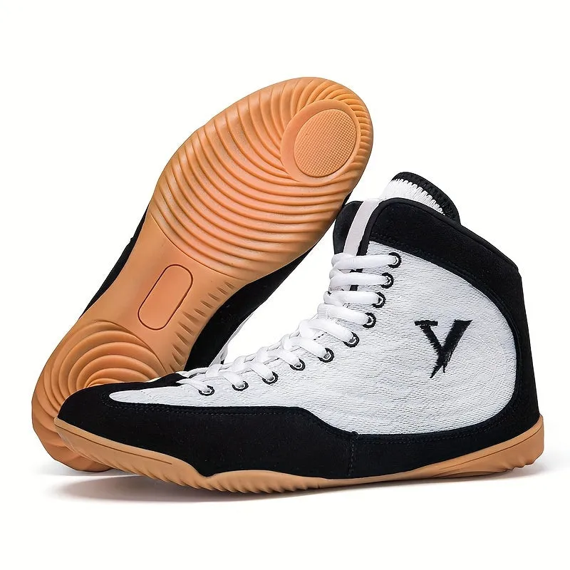 Mens High Top Boxing Shoes | Lightweight Non Slip Boots For Fighter