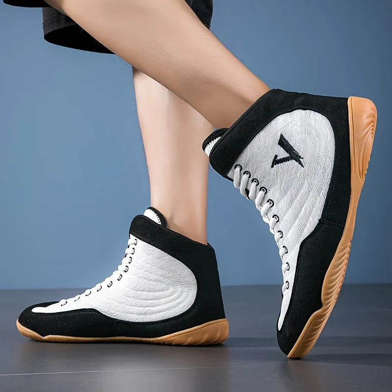 Mens High Top Boxing Shoes | Lightweight Non Slip Boots For Fighter