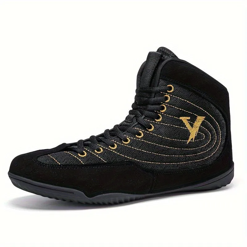 Mens High Top Boxing Shoes | Lightweight Non Slip Boots For Fighter