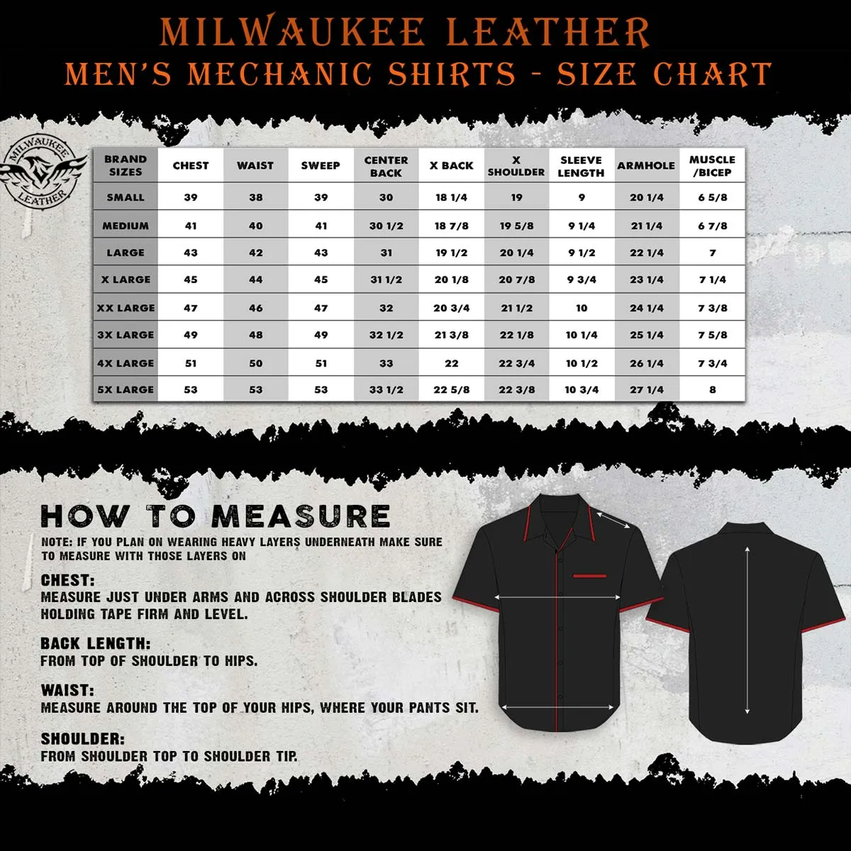Milwaukee Leather MDM11668 Men's Grey Button Up Heavy Duty Work Shirt | Classic Mechanic Work Shirt w/ Pockets