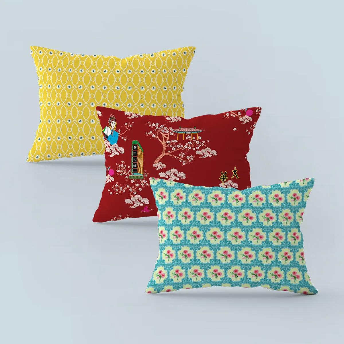 ‘PERANAKAN SHOES’ Velvet Cushion Cover