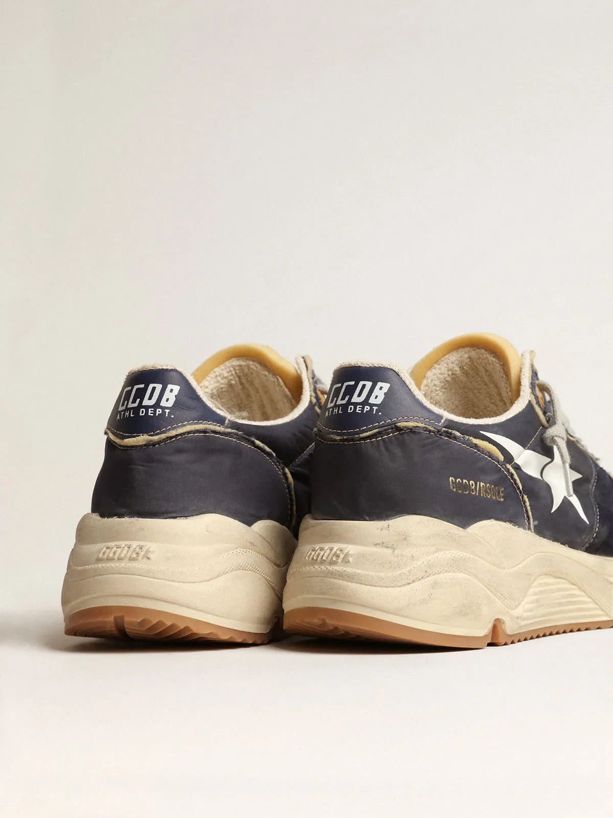 Running Sole in Blue Nylon w/ White Printed Star
