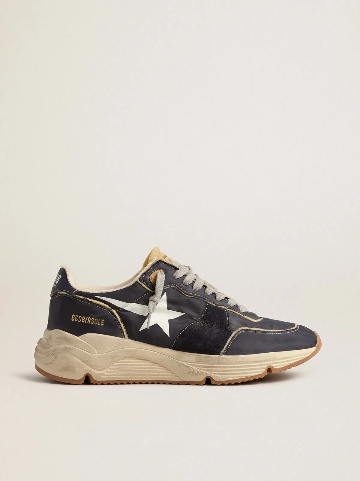 Running Sole in Blue Nylon w/ White Printed Star