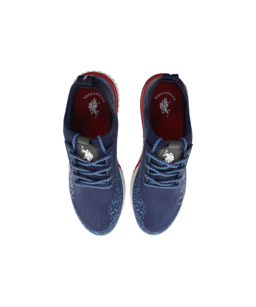 US POLO MENS SNEAKER RUNNING IN TEXTILE KNITTED MATERIAL