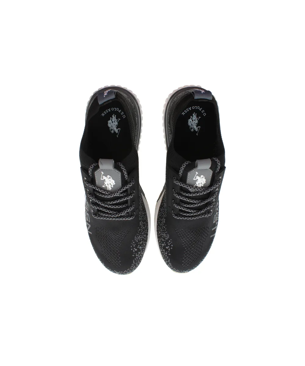 US POLO MENS SNEAKER RUNNING IN TEXTILE KNITTED MATERIAL
