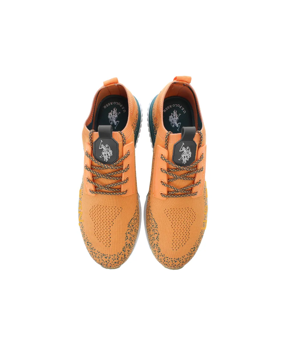 US POLO MENS SNEAKER RUNNING IN TEXTILE KNITTED MATERIAL