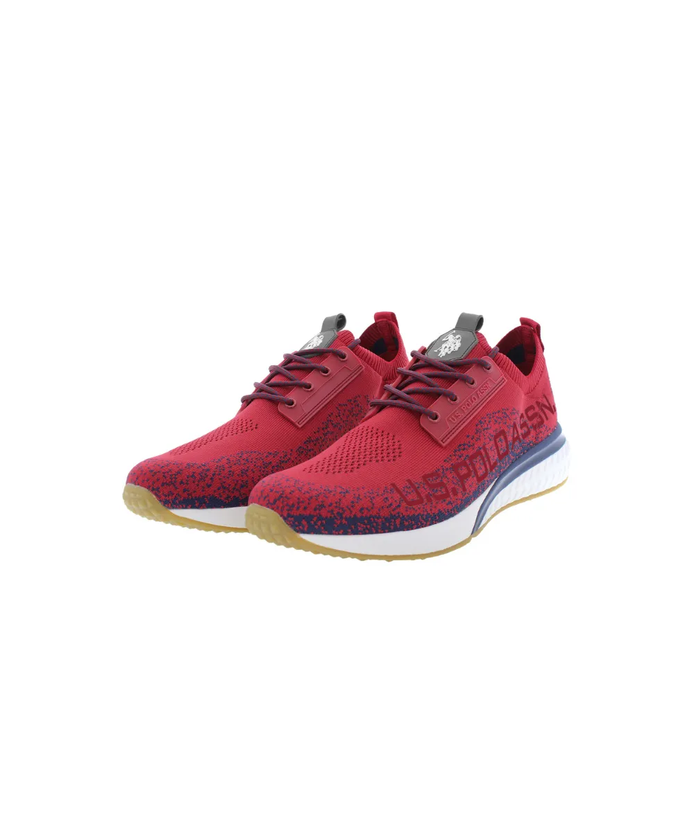 US POLO MENS SNEAKER RUNNING IN TEXTILE KNITTED MATERIAL